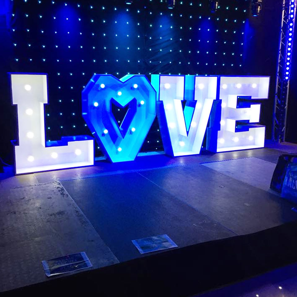 light up love letter hire yorkshire