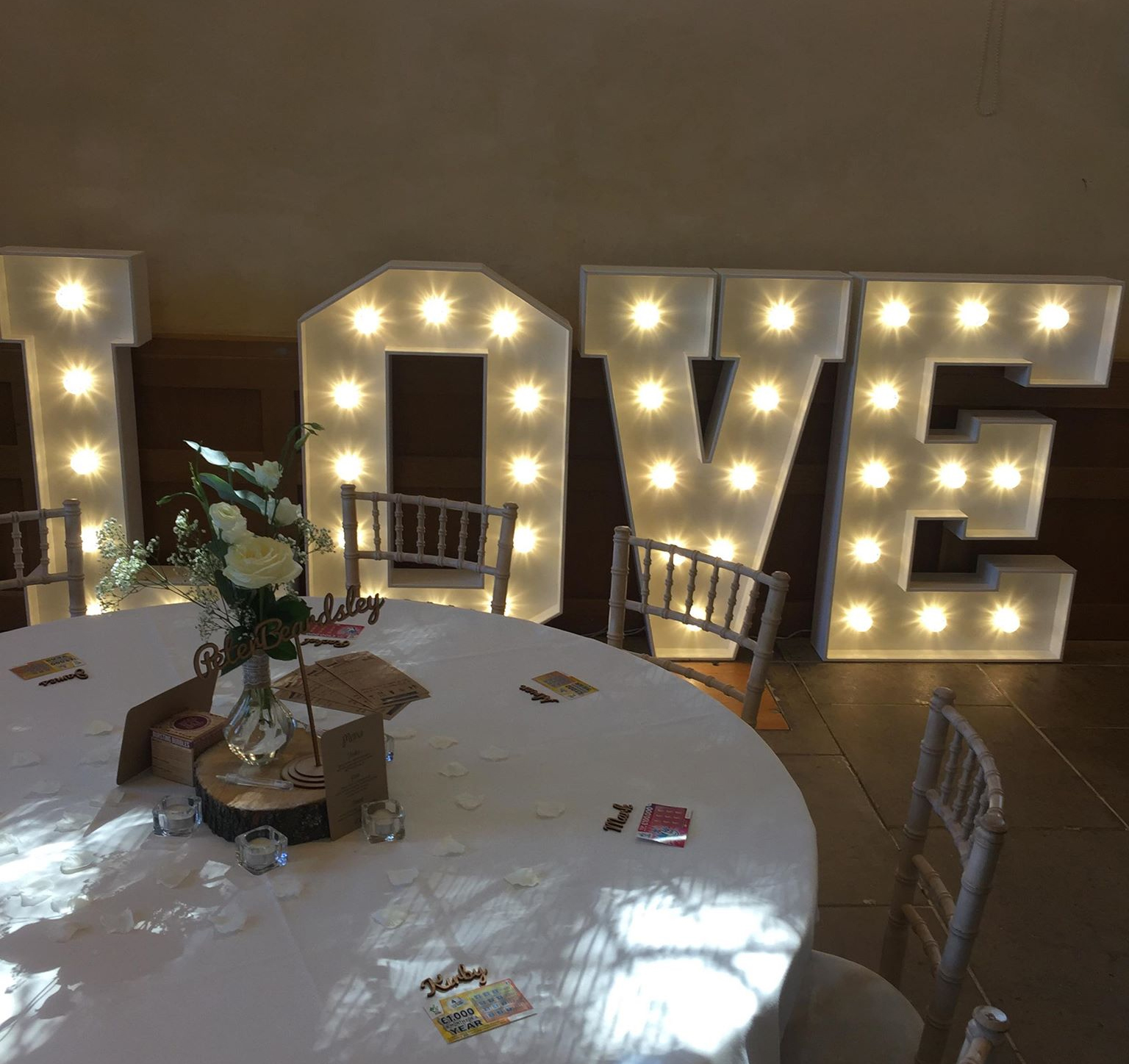 light up letter hire yorkshire